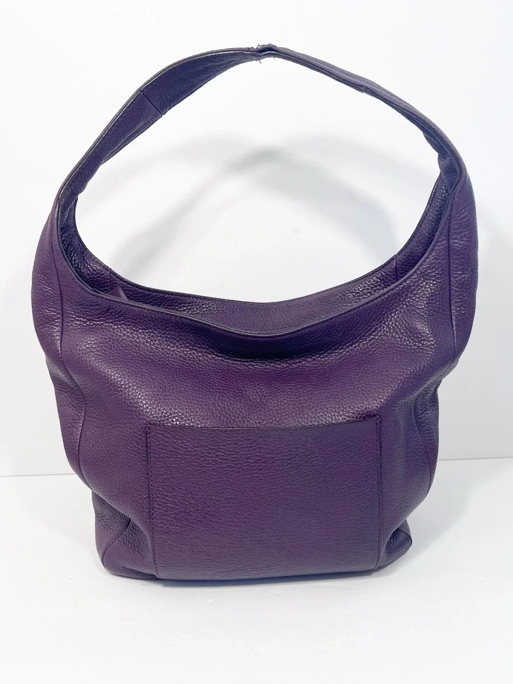 MICHAEL KORS MEDIUM PEBBLED LEATHER HOBO PURSE PURPLE